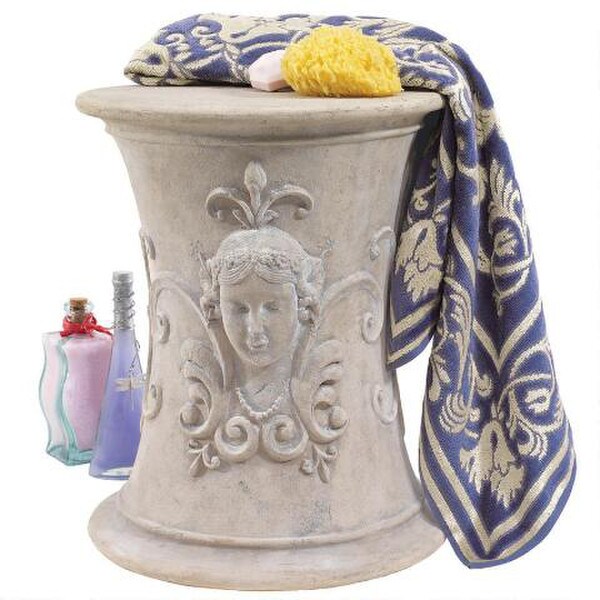 Flora Goddess of Spring Neoclassical French Spa Stool Seating Pedestal
